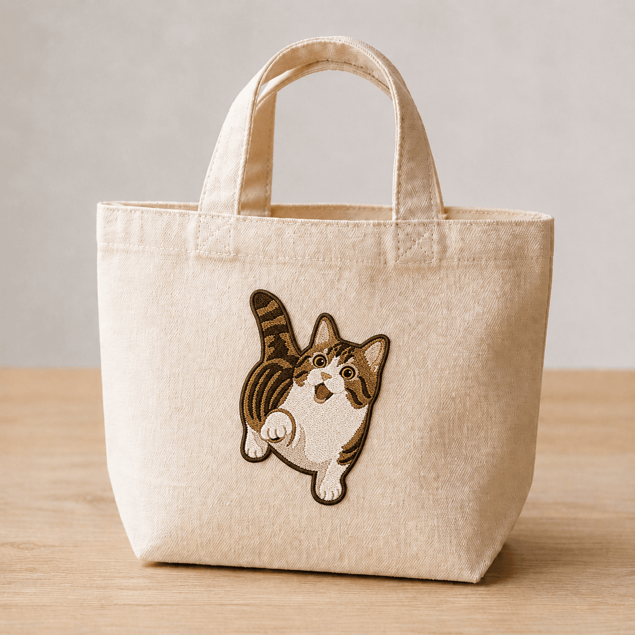 愛猫の刺繍が入ったトートバッグ